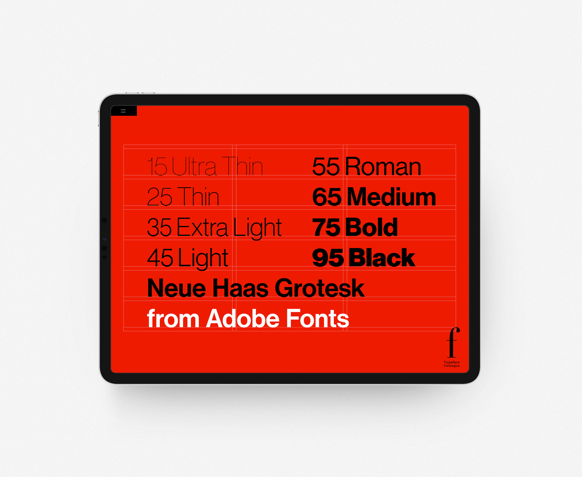 Typeface Catalogue F